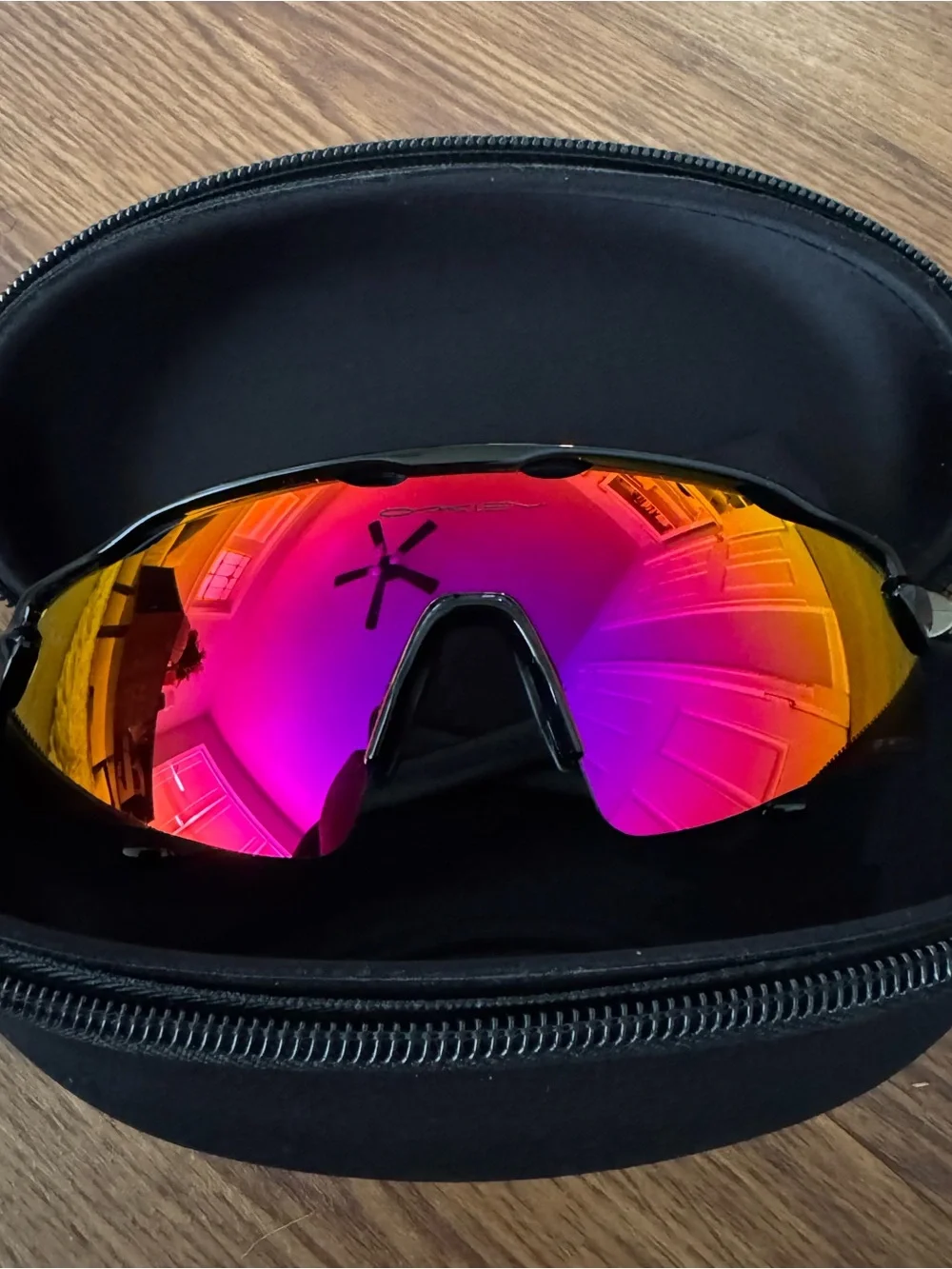 Oakley Sports Sunglasses with Mirrored Lens